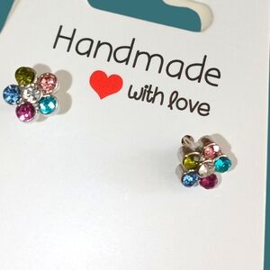 Handmade Multicolor Flower Earrings